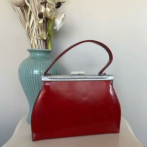 Vintage Red Satchel